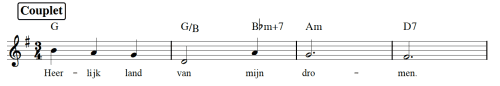 voorbeeld leadsheet